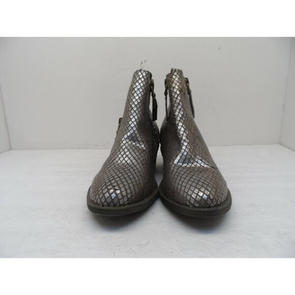 Very G Women's Cassidy Metallic Block-Heel Ankle Booties Bronze Size 7.5M - Picture 2 of 7